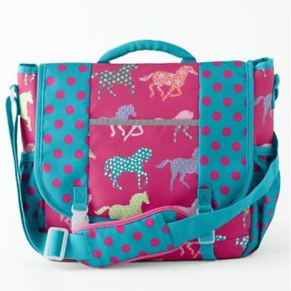 Garnet Hill Other - NWT Garnet Hill Kids Messenger Bag with Pony Print